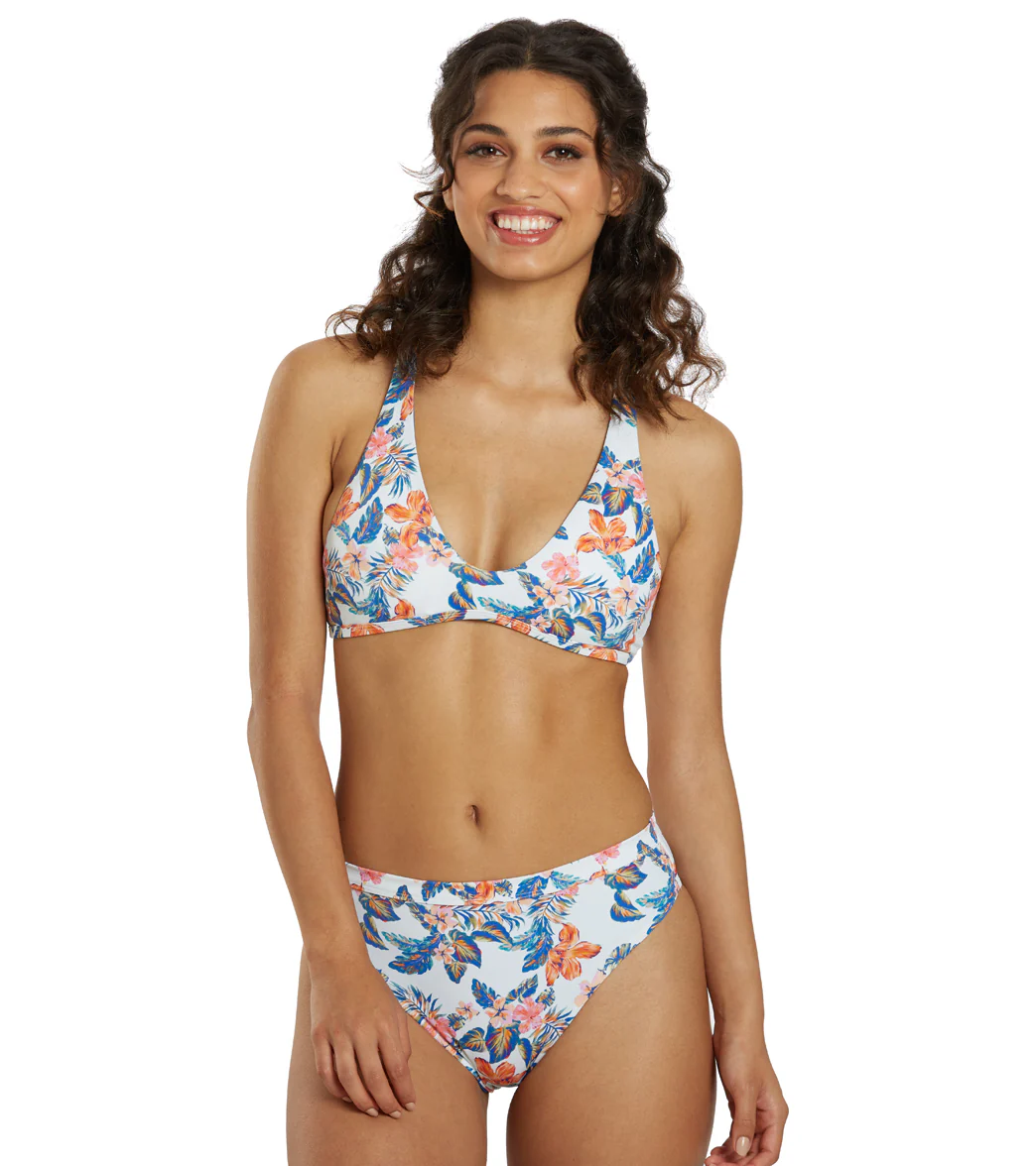 JOLYN Women's Nora Floratiki High Waist Key Hole Back Bikini Bottom - Image 4