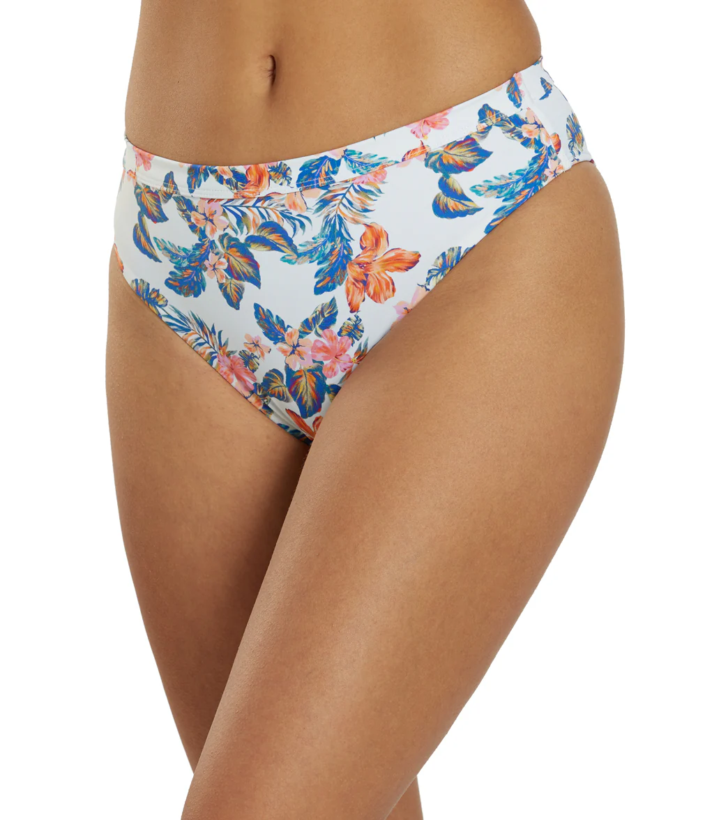 JOLYN Women's Nora Floratiki High Waist Key Hole Back Bikini Bottom - Image 5
