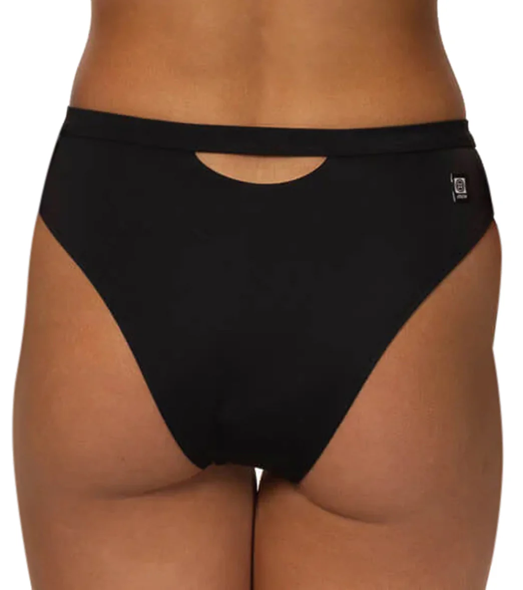 JOLYN Women's Nora Solid High Waist Key Hole Back Bikini Bottom - Image 3
