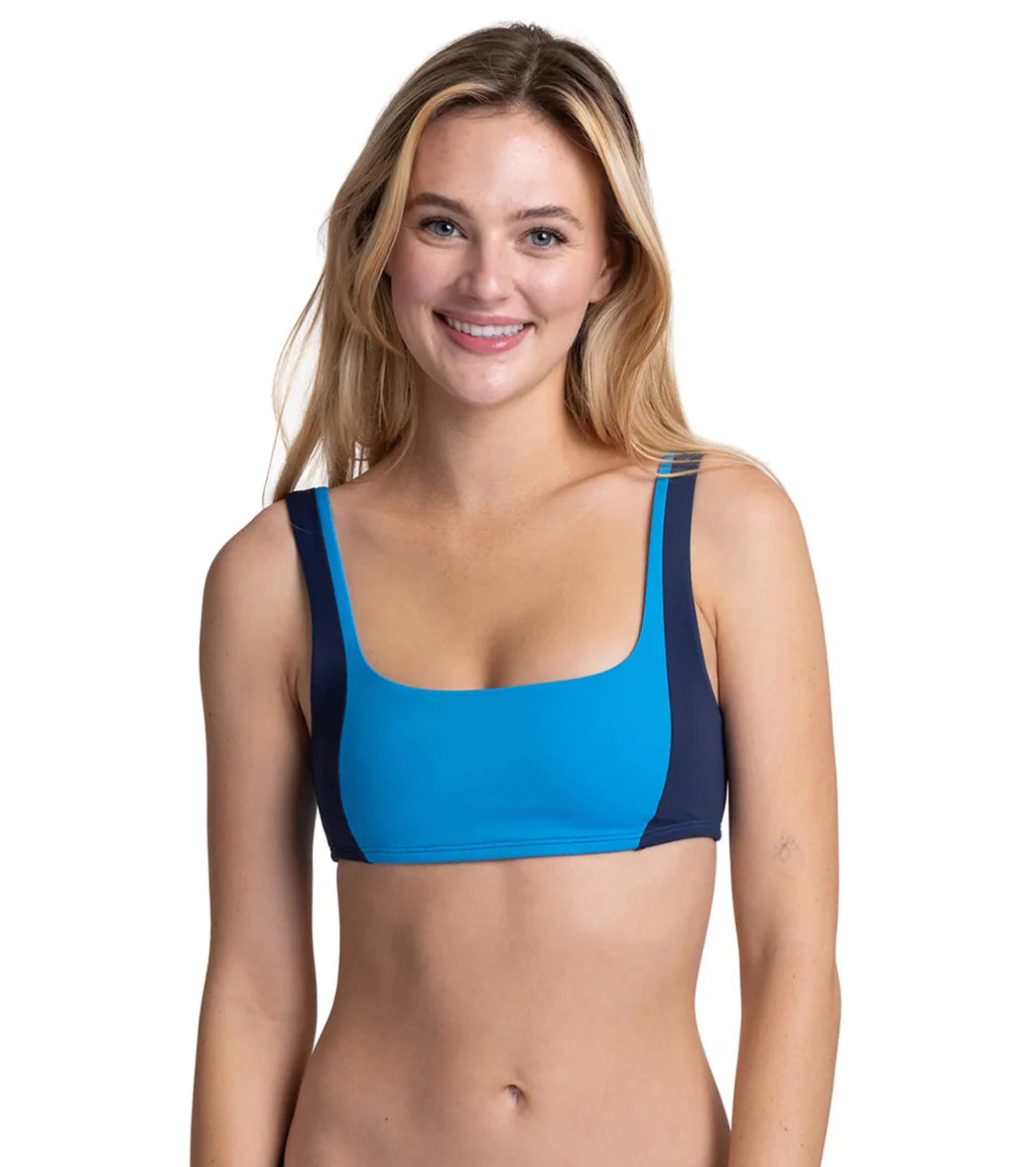 JOLYN Women's Paige Square Neck Colorblock Bikini Top - Image 5