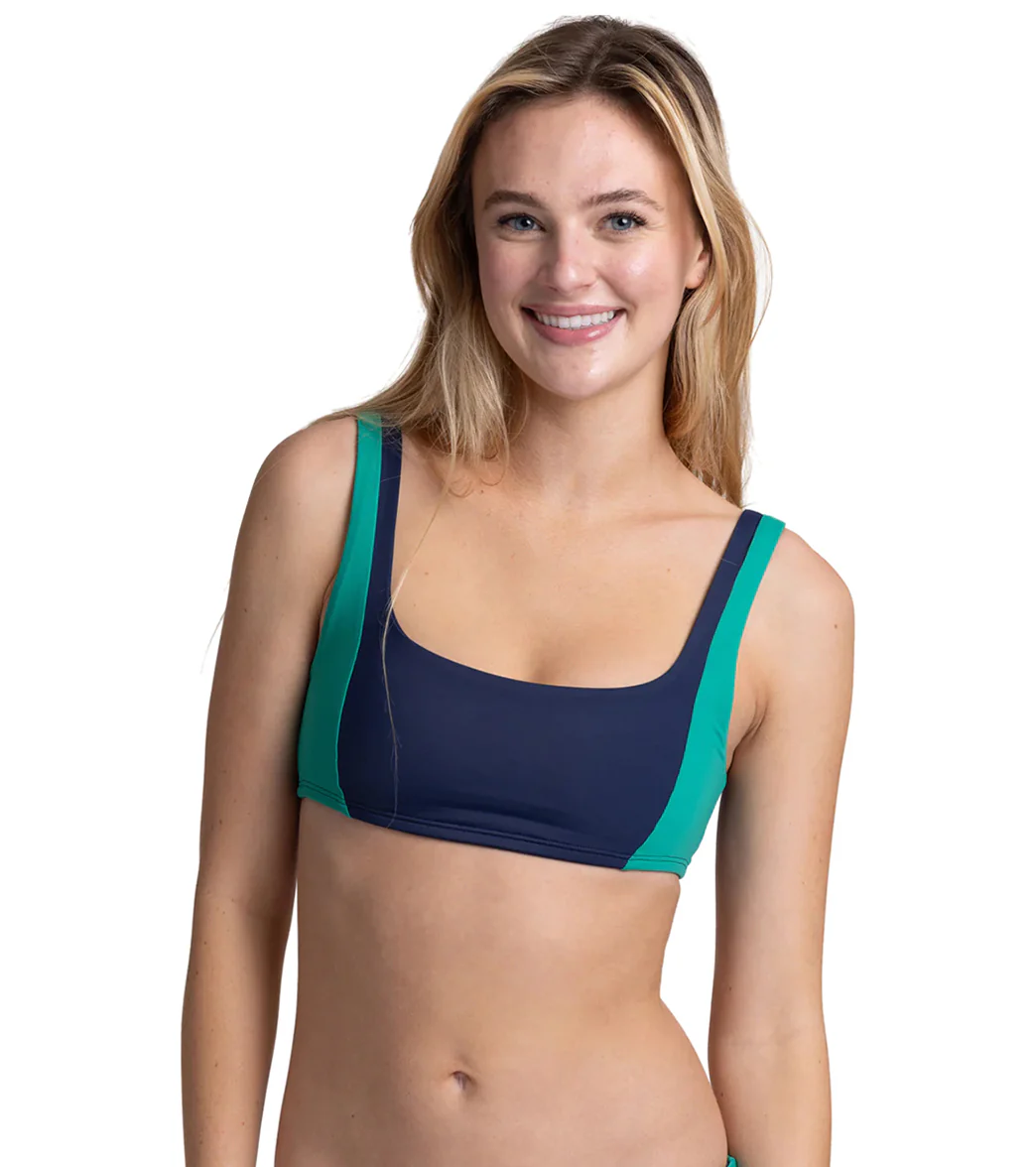 JOLYN Women's Paige Square Neck Colorblock Bikini Top - Image 6
