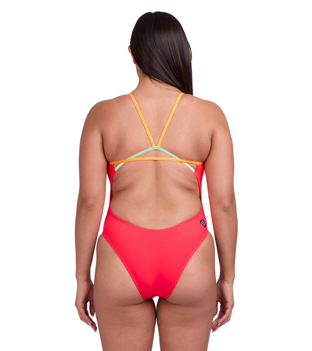 JOLYN Women's Perry Contrast Strawberry One Piece Swimsuit - Image 3