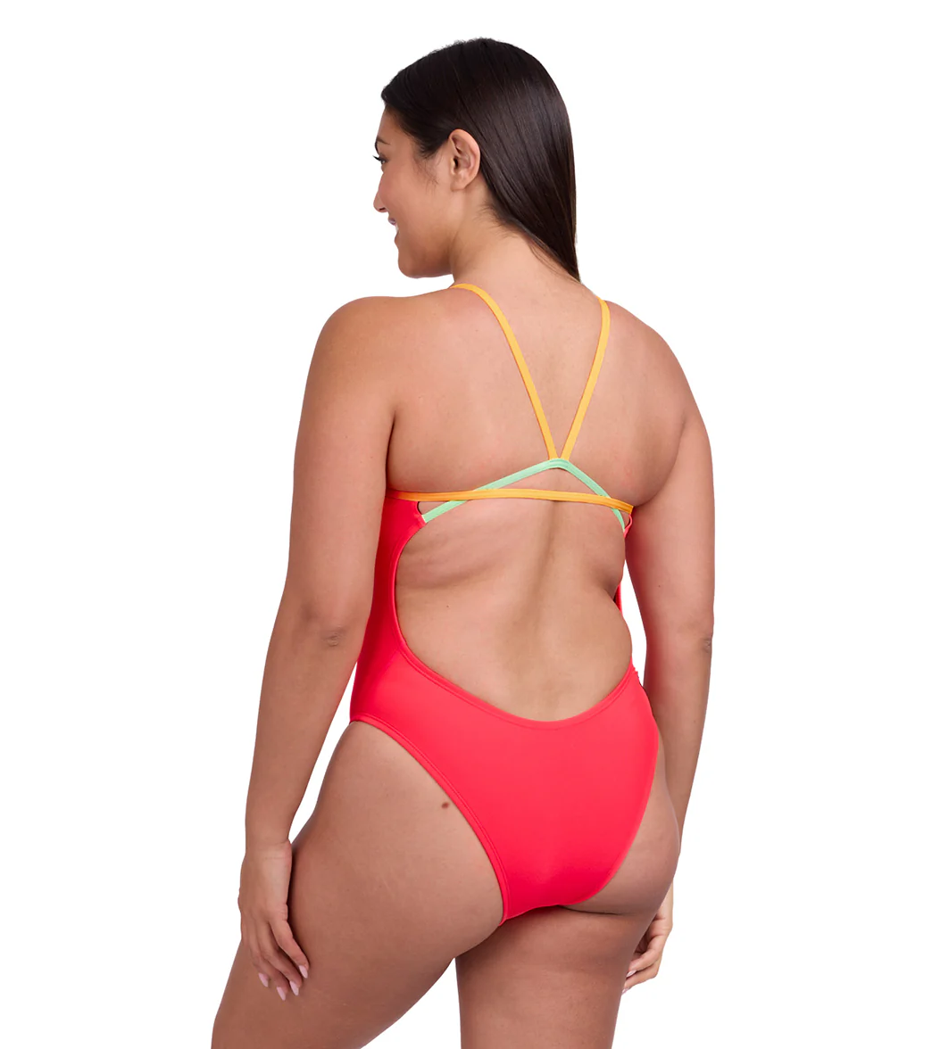 JOLYN Women's Perry Contrast Strawberry One Piece Swimsuit - Image 4