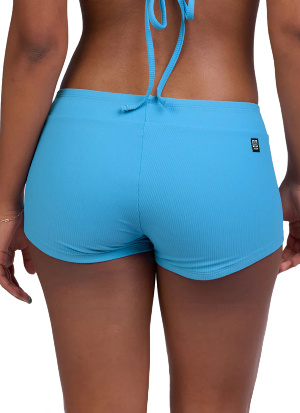 JOLYN Women's Piha Solid Ribbed Boyshort Swim Short - Image 5
