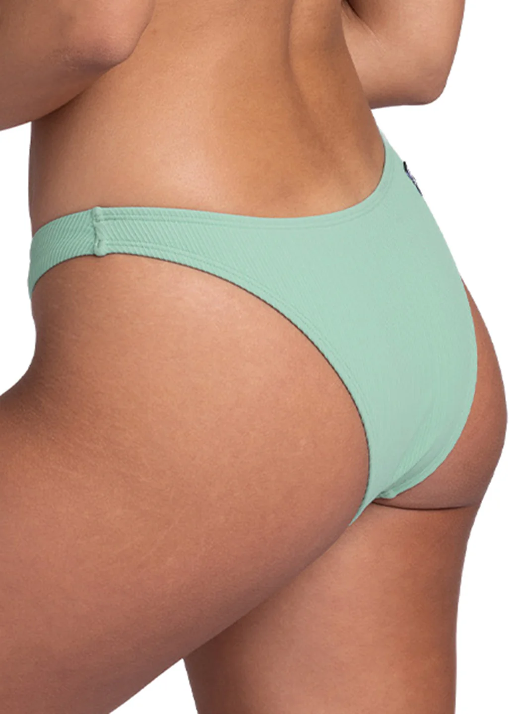 JOLYN Women's Solid Kelia Ribbed Cheeky Bikini Bottom - Image 4