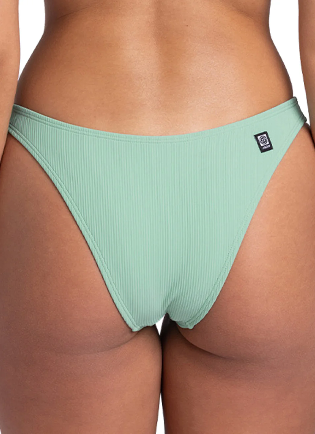 JOLYN Women's Solid Kelia Ribbed Cheeky Bikini Bottom - Image 5