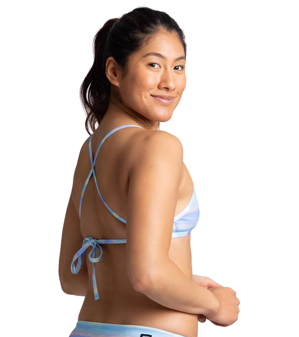 JOLYN Women's Triangle Pearl Beach Bikini Top - Image 2