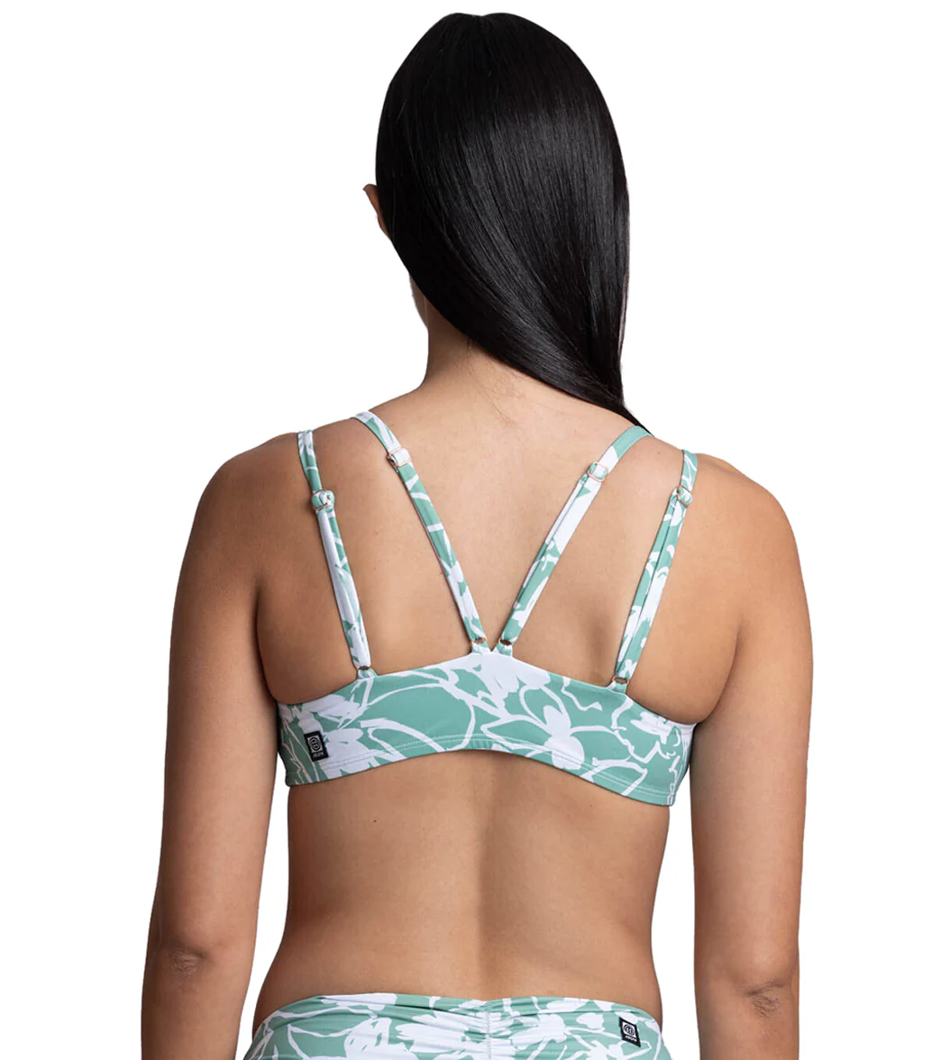 JOLYN's Women's Suzy Floriana V Neckline Adjustable Strap Bikini Top - Image 3