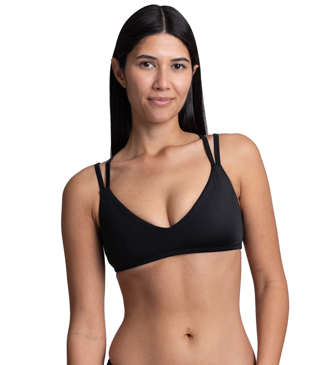 JOLYN's Women's Suzy Solid V Neck Adjustable Strap Bikini Top - Image 31