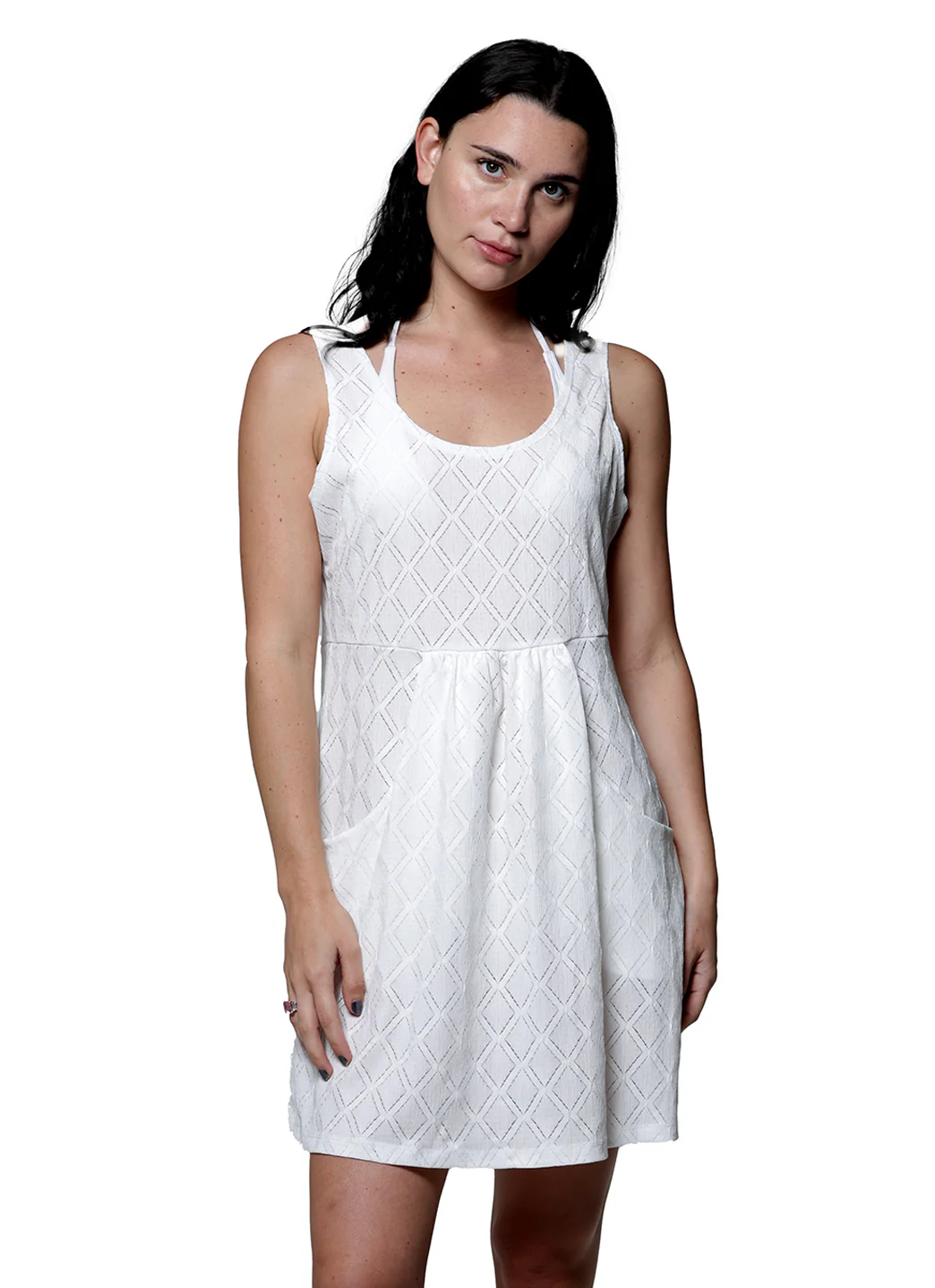 J.Valdi Women's Athena Deep Pocket Cover Up Dress Ring Tank Cover Up Dress - Image 2