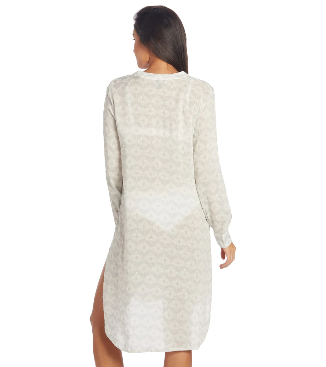 J.Valdi Women's Barcelona Tie Front Midi Shirt - Image 3