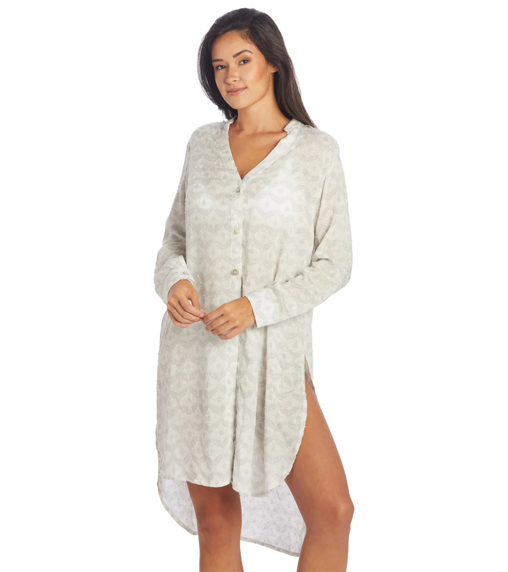 J.Valdi Women's Barcelona Tie Front Midi Shirt - Image 7