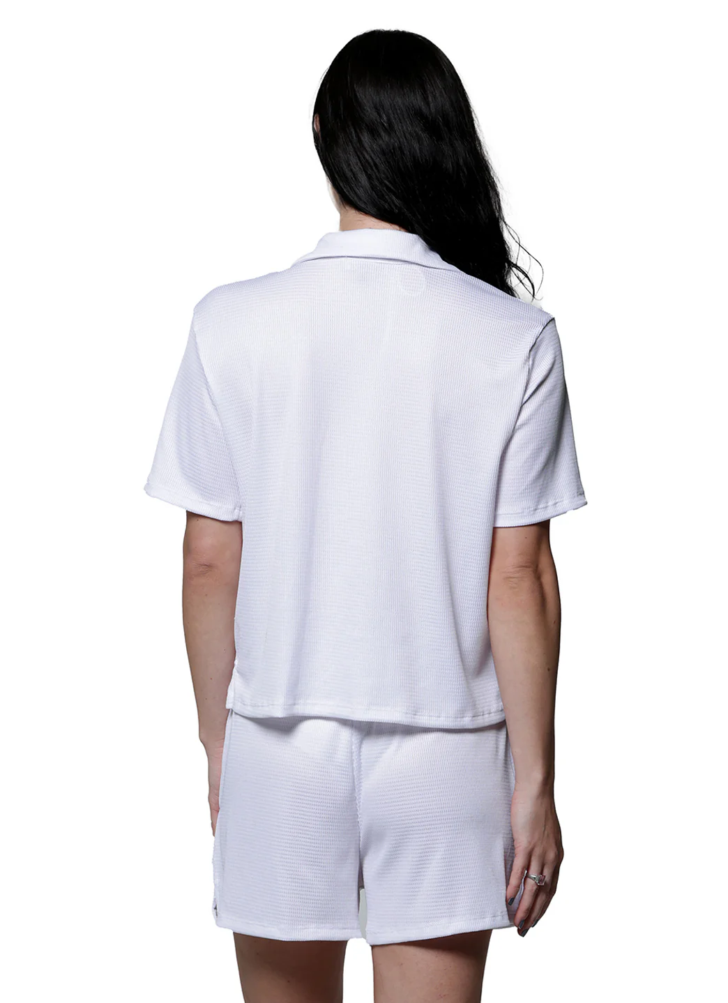 J.Valdi Women's Bondi Short Sleeve Button Down Cover Up Shirt - Image 10