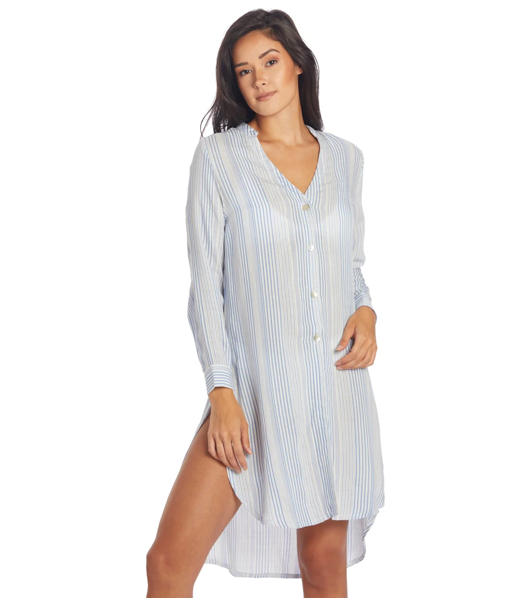 J.Valdi Women's Cape Tie Front Midi Big Shirt Cover Up - Image 7