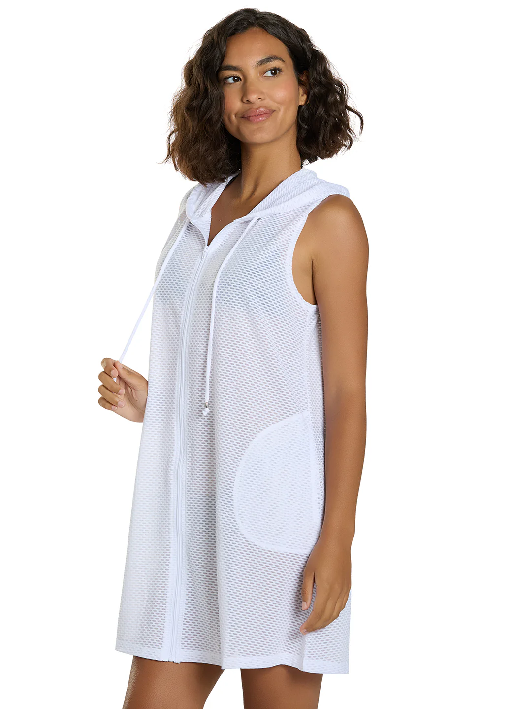 J.Valdi Women's Key West Sleeveless Zip Hoodie Cover Up - Image 6