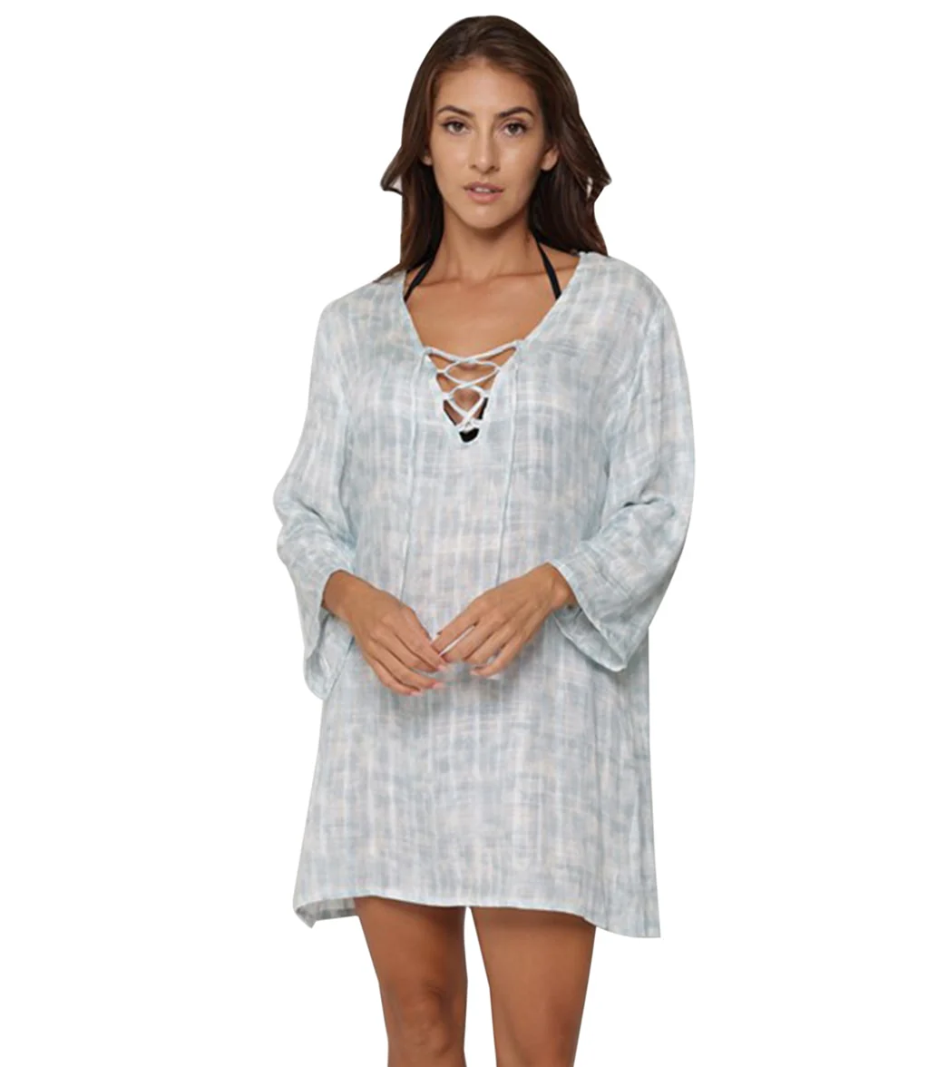J.Valdi Women's Lagoon Lace Neck Cover Up Tunic - Image 5