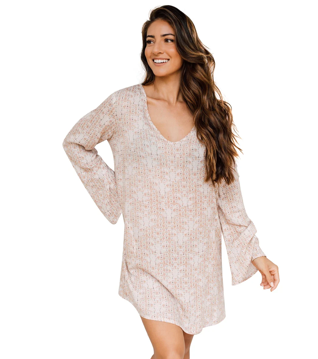 J.Valdi Women's Morocco Bell Sleeve Tunic Cover Up - Image 4