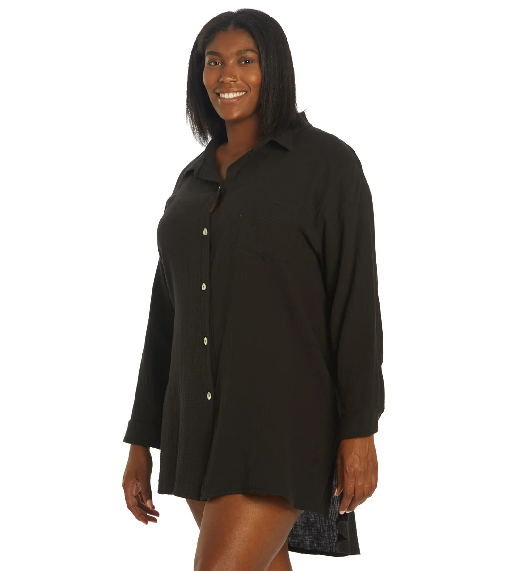 J.Valdi Women's Plus Size Cozumel Big Shirt Cover Up - Image 4