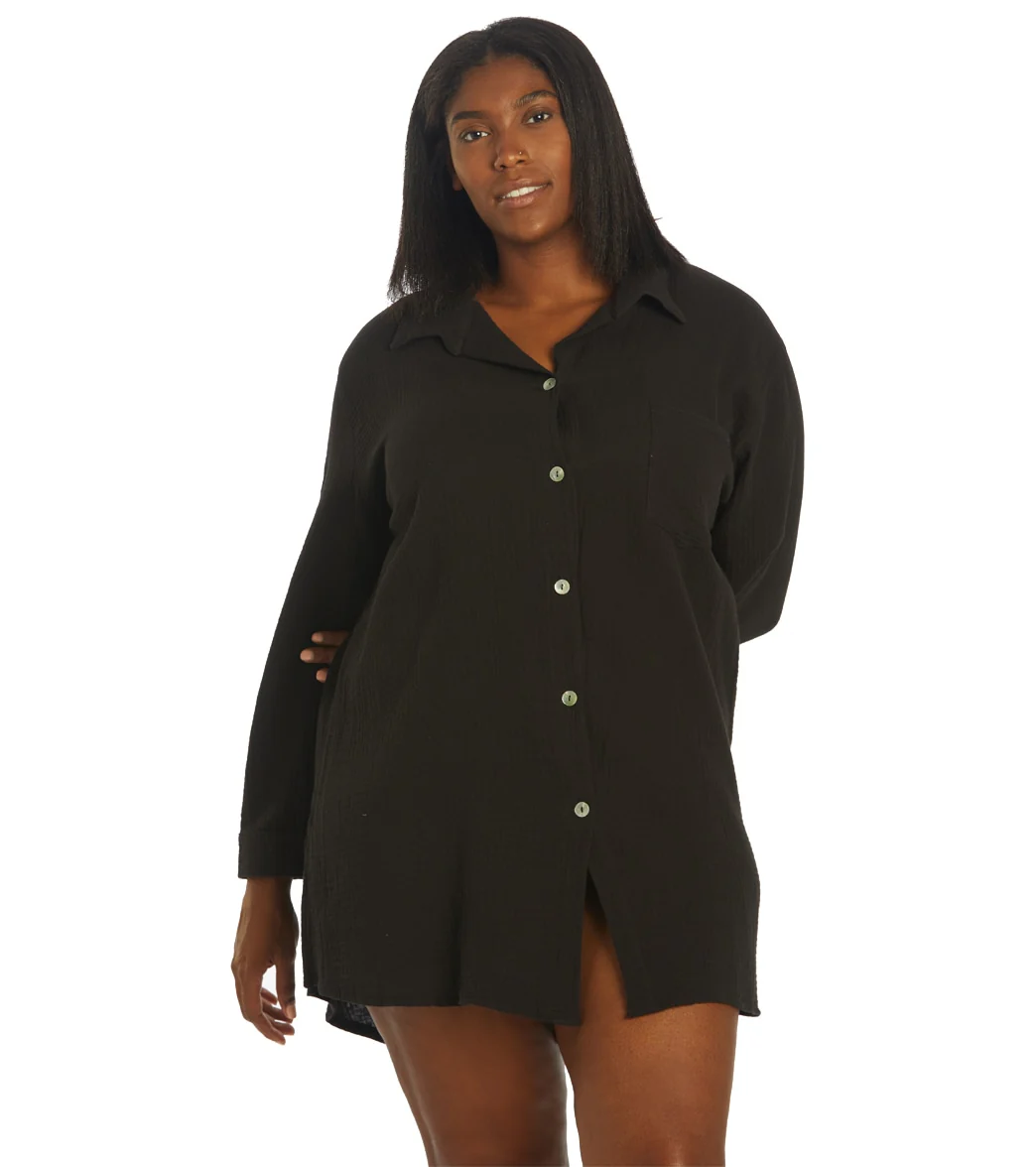 J.Valdi Women's Plus Size Cozumel Big Shirt Cover Up - Image 6