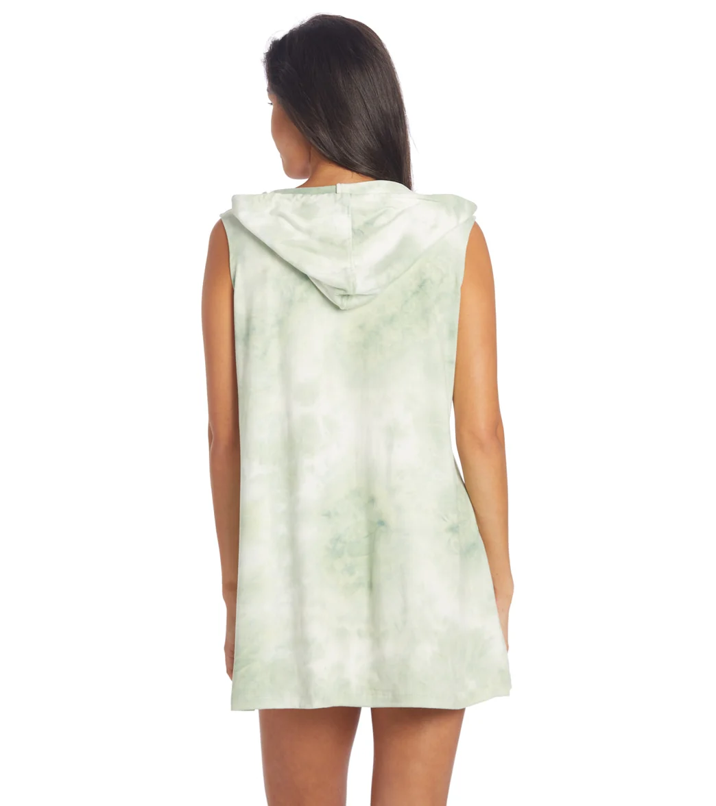 J.Valdi Women's Tie Dye Sleeveless Hoodie Cover Up - Image 3