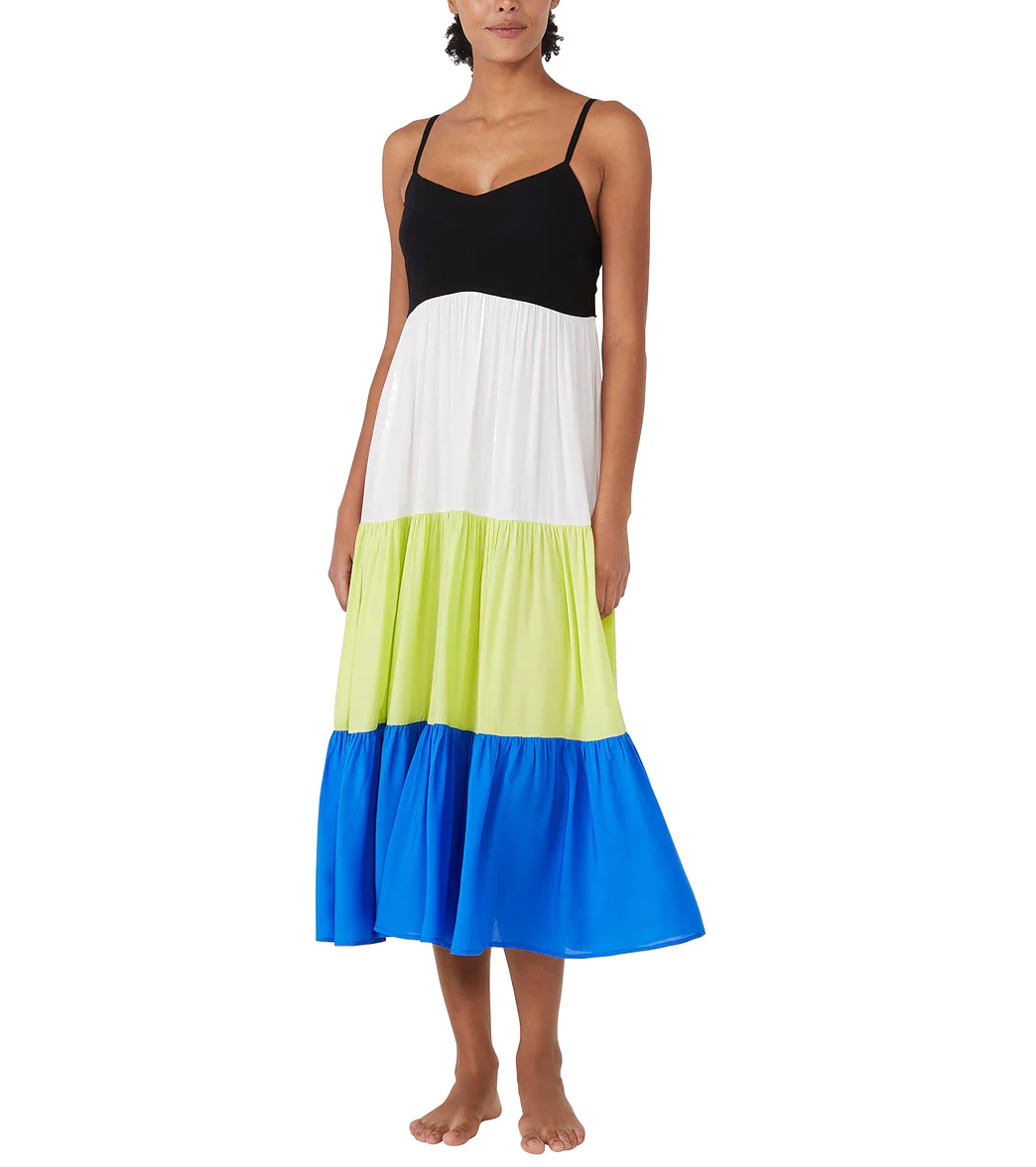 Kate Spade New York Women's Bow Solids Tiered Midi Dress - Image 5