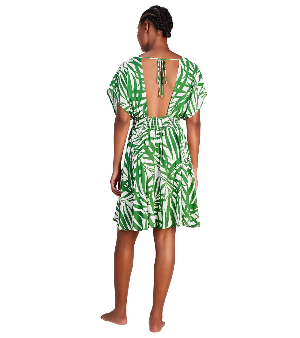 Kate Spade New York Women's Palm Fronds Open Back Cover Up Dress - Image 2