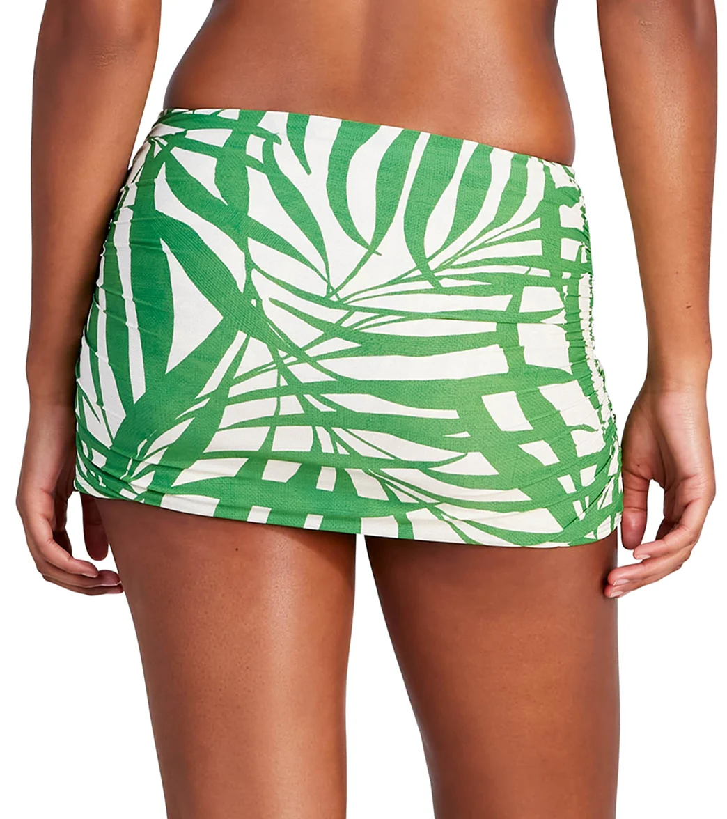 Kate Spade New York Women's Palm Fronds Shirred High Waist Swim Skirt - Image 2
