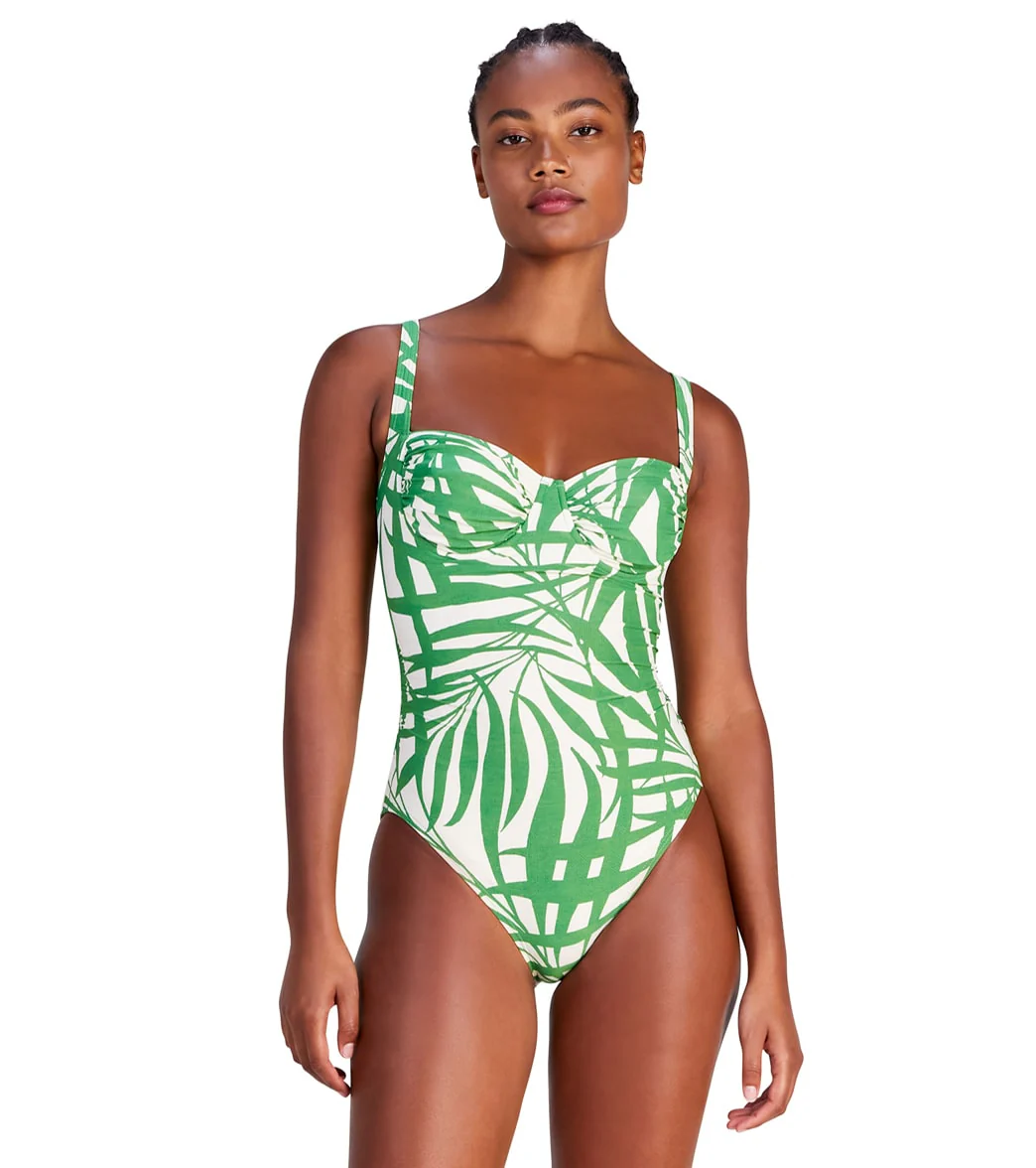 Kate Spade New York Women's Palm Fronds Underwire One Piece Swimsuit - Image 5