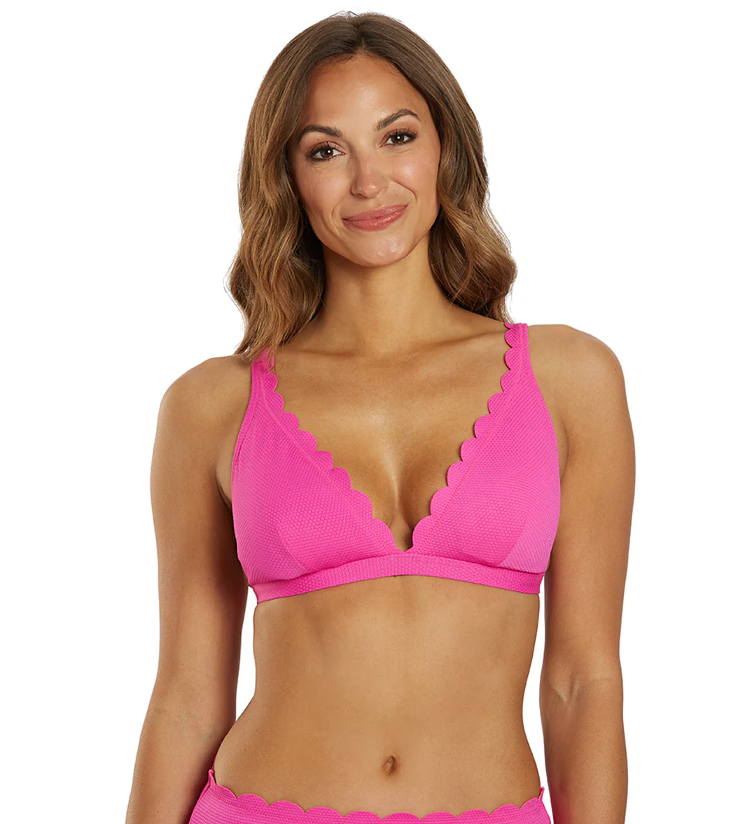 Kate Spade New York Women's Pique Solids Over the Shoulder Bikini Top - Image 7