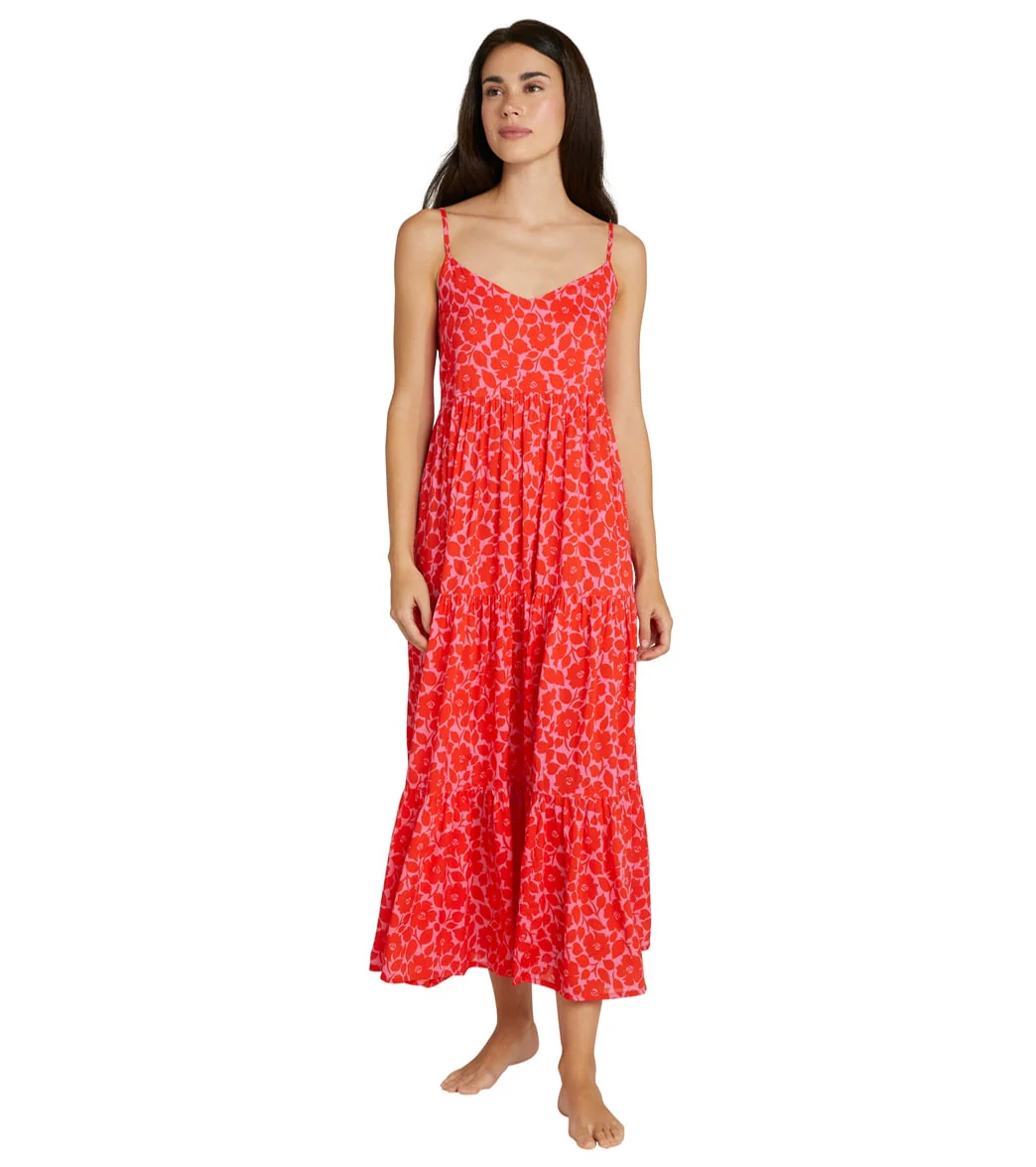 Kate Spade New York Women's Rosy Garden Tiered Midi Cover Up Dress - Image 4