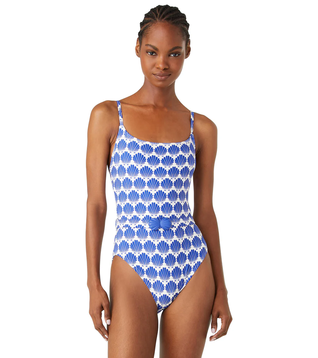 Kate Spade New York Women's Shells Belted One Piece Swimsuit - Image 4