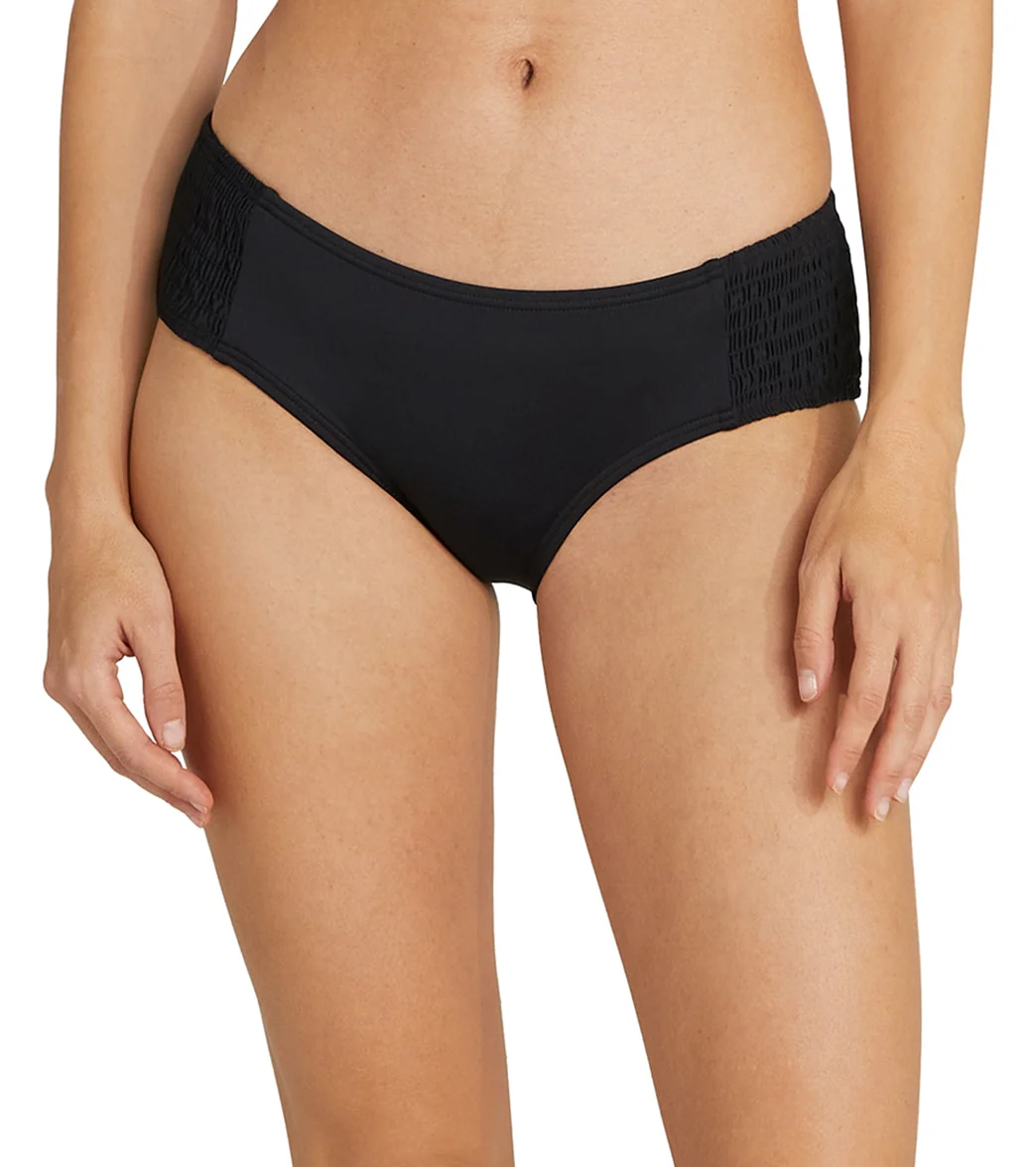 Kate Spade New York Women's Solids Smocked Bikini Bottom - Image 5