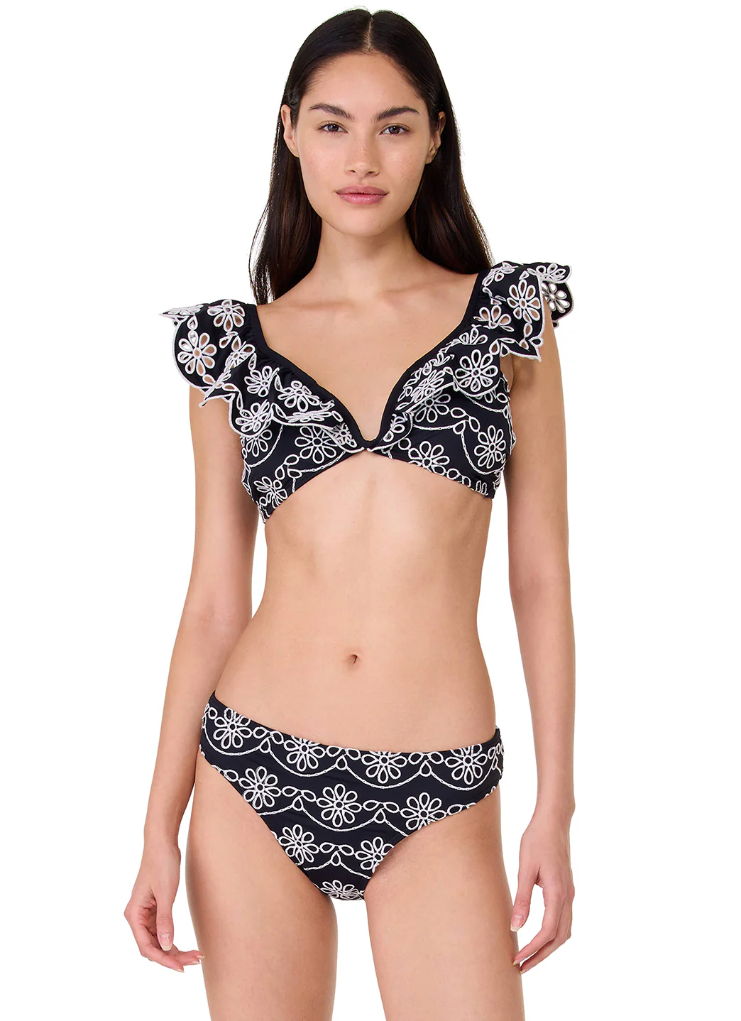 Kate Spade Women's Eyelet Ruffle Bikini Top - Image 4