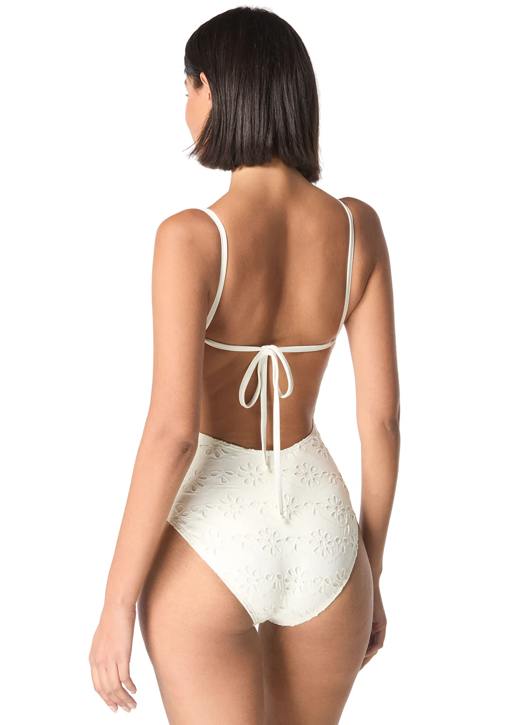 Kate Spade Women's Eyelet Tie Back One Piece Swimsuit - Image 3