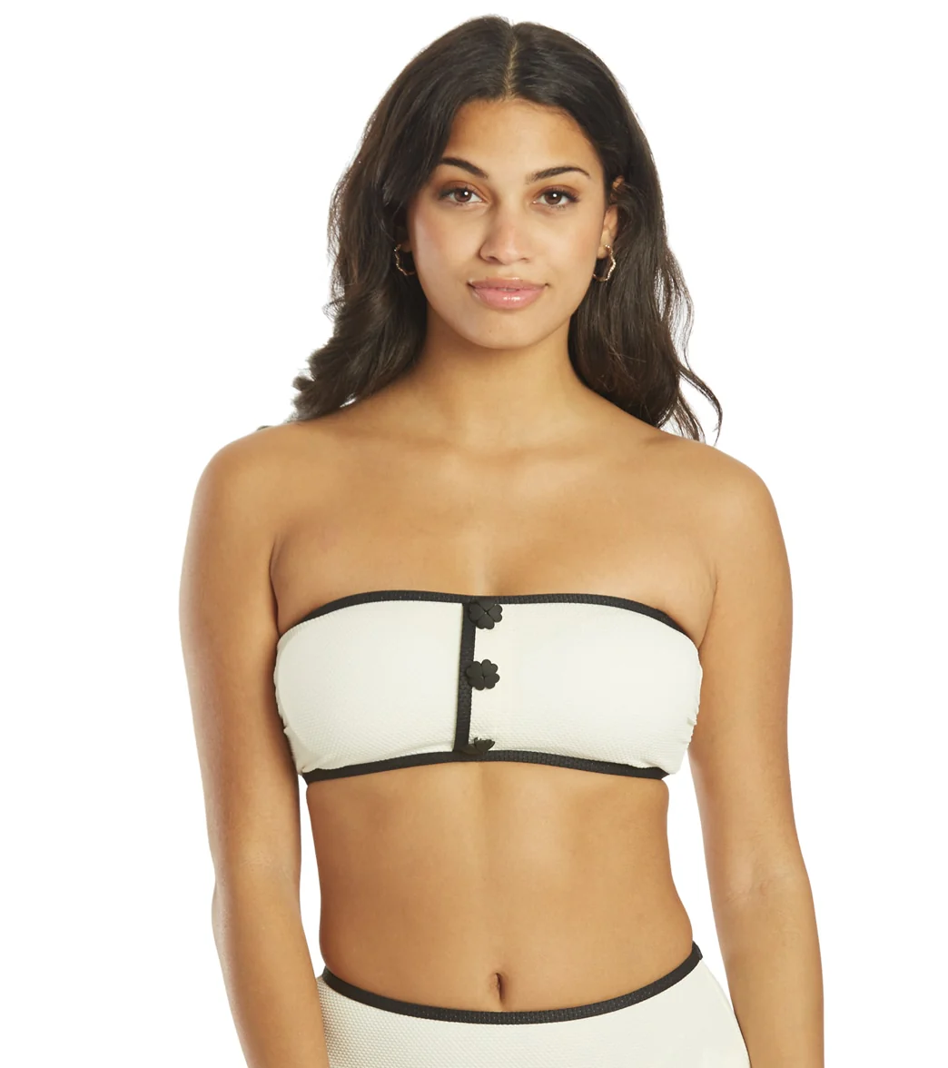 Kate Spade Women's Pique Texture Contrast Bandeau Bikini Top - Image 7