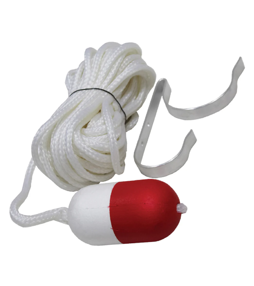 KEMP USA 75' Throw Rope with Float & Ring Buoy Holder - Image 3