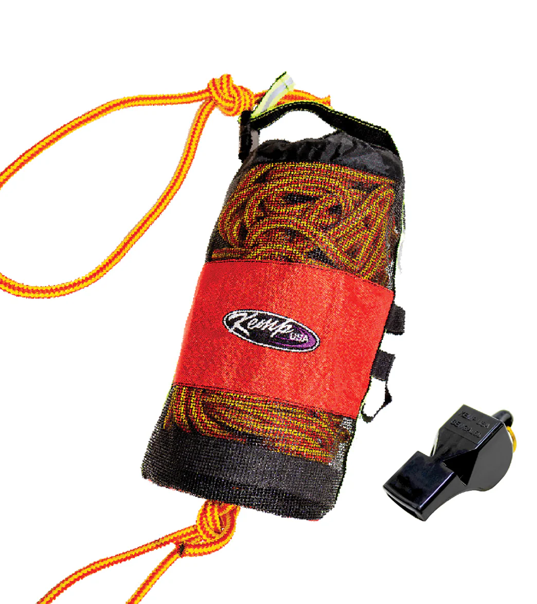 KEMP USA Throw Bag with 100' of 3/8" Yellow Rope and Bengal Safety Whistle - Image 4