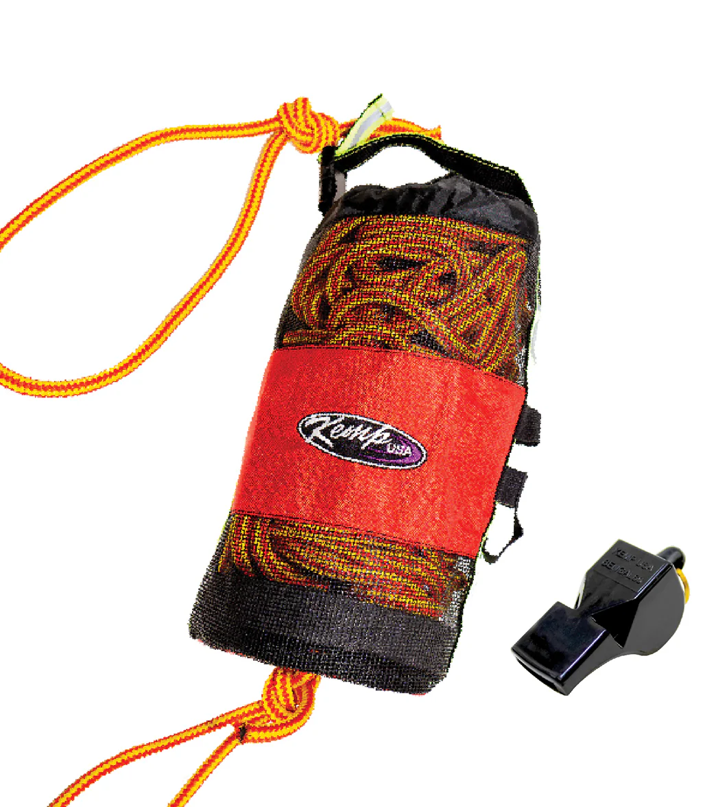 KEMP USA Throw Bag with 50' of 3/8" Yellow Rope and Bengal Safety Whistle - Image 3