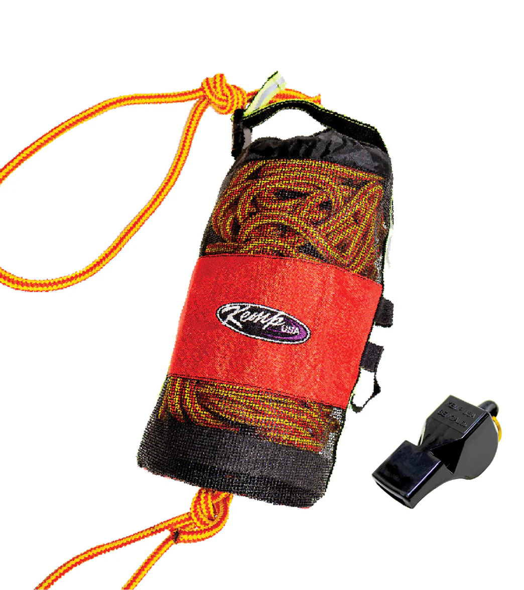 KEMP USA Throw Bag with 75' of 3/8" Yellow Rope and Bengal Safety Whistle - Image 4