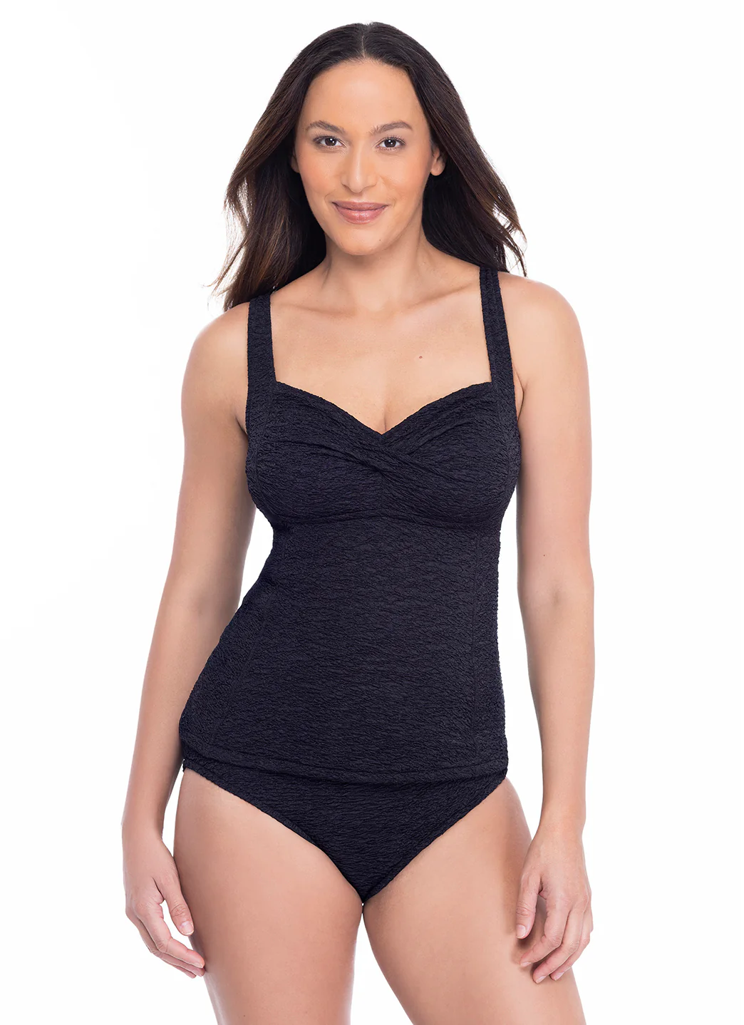 Krinkle by Penbrooke Women's Chlorine Resistant  Twist Tankini Top - Image 7