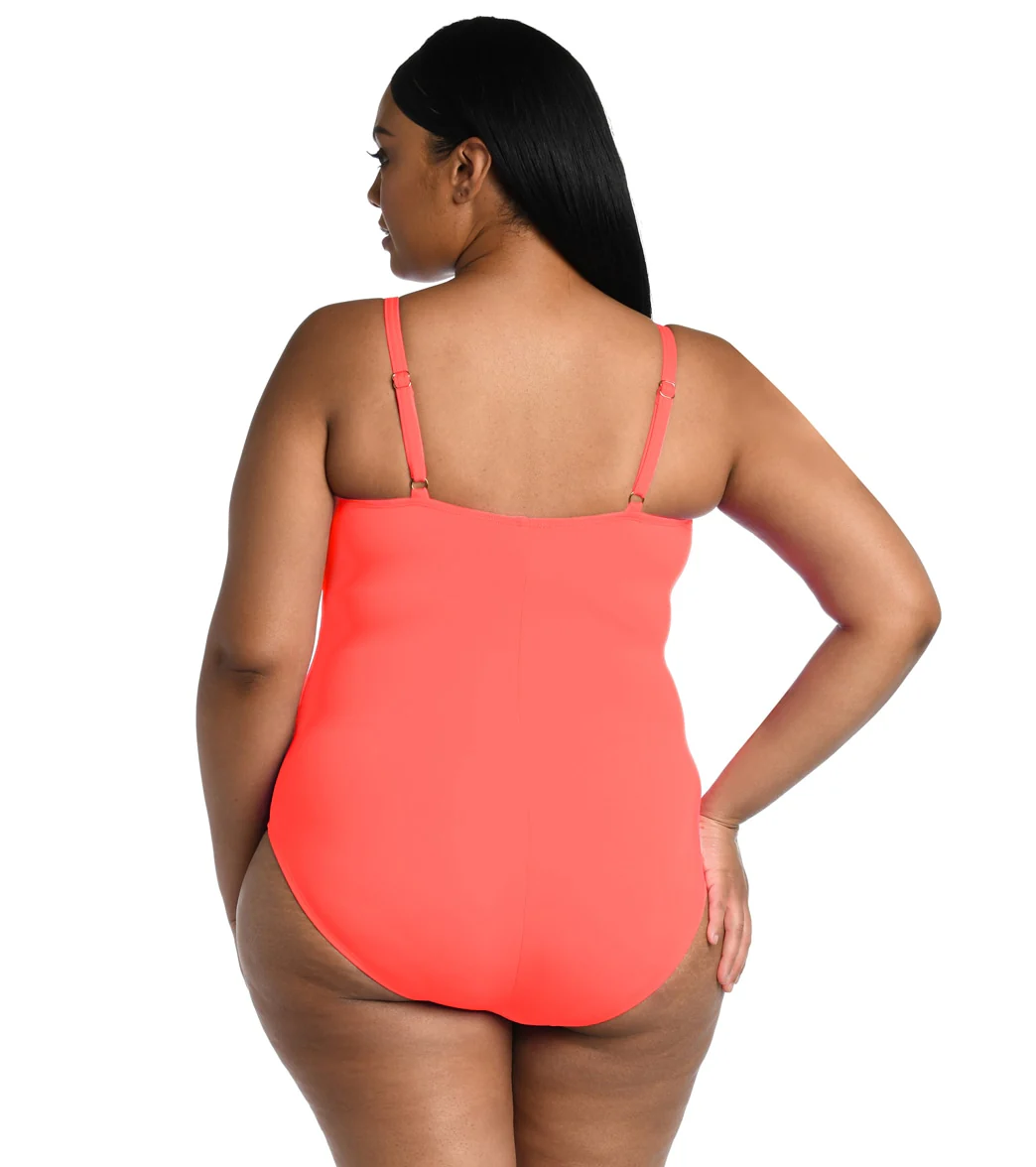 La Blanca Plus Size Island Goddess Lingerie One Piece Swimsuit - Image 4