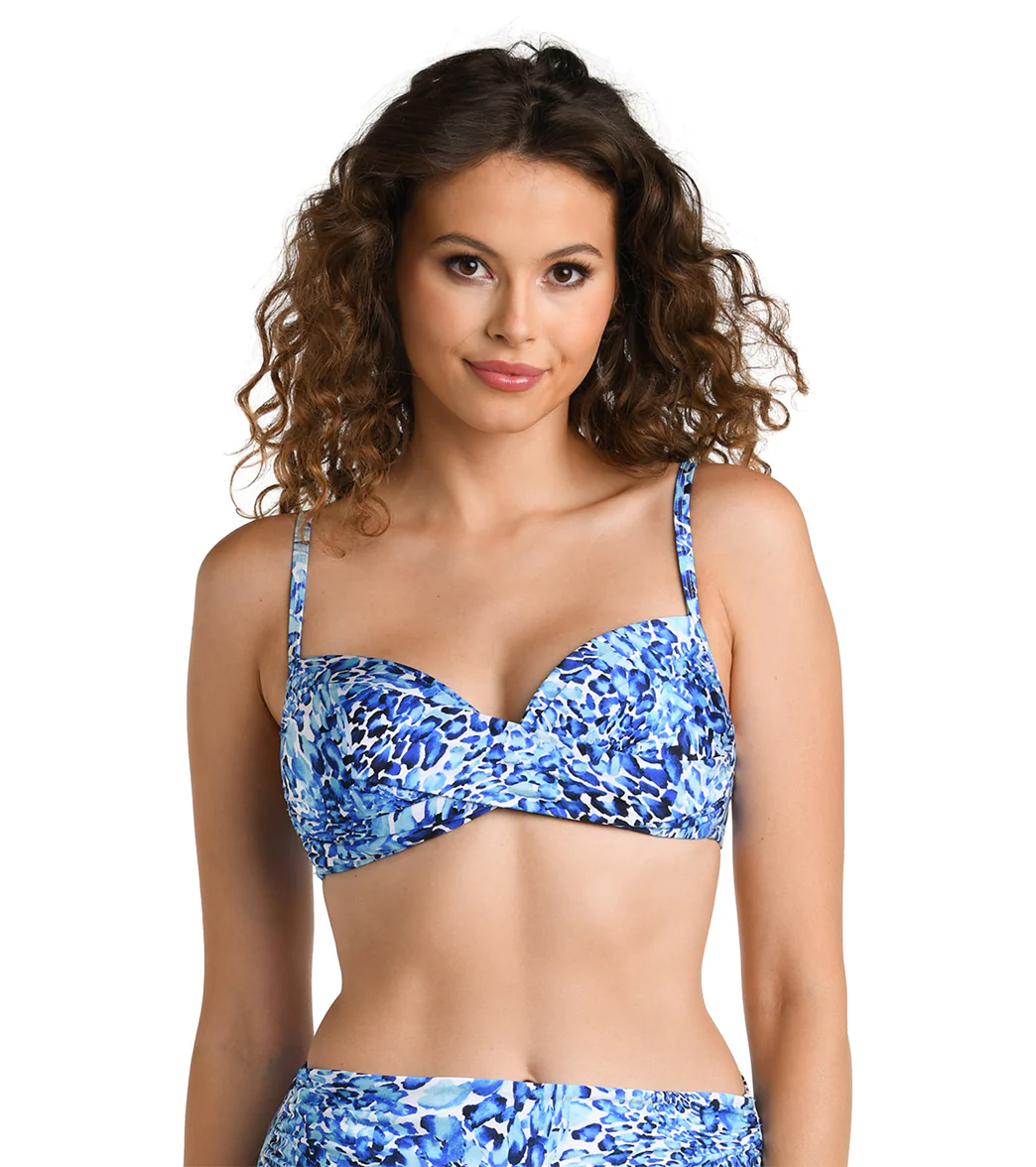 La Blanca Women's Aquatic Nature Wrap Bralette Bikini Top