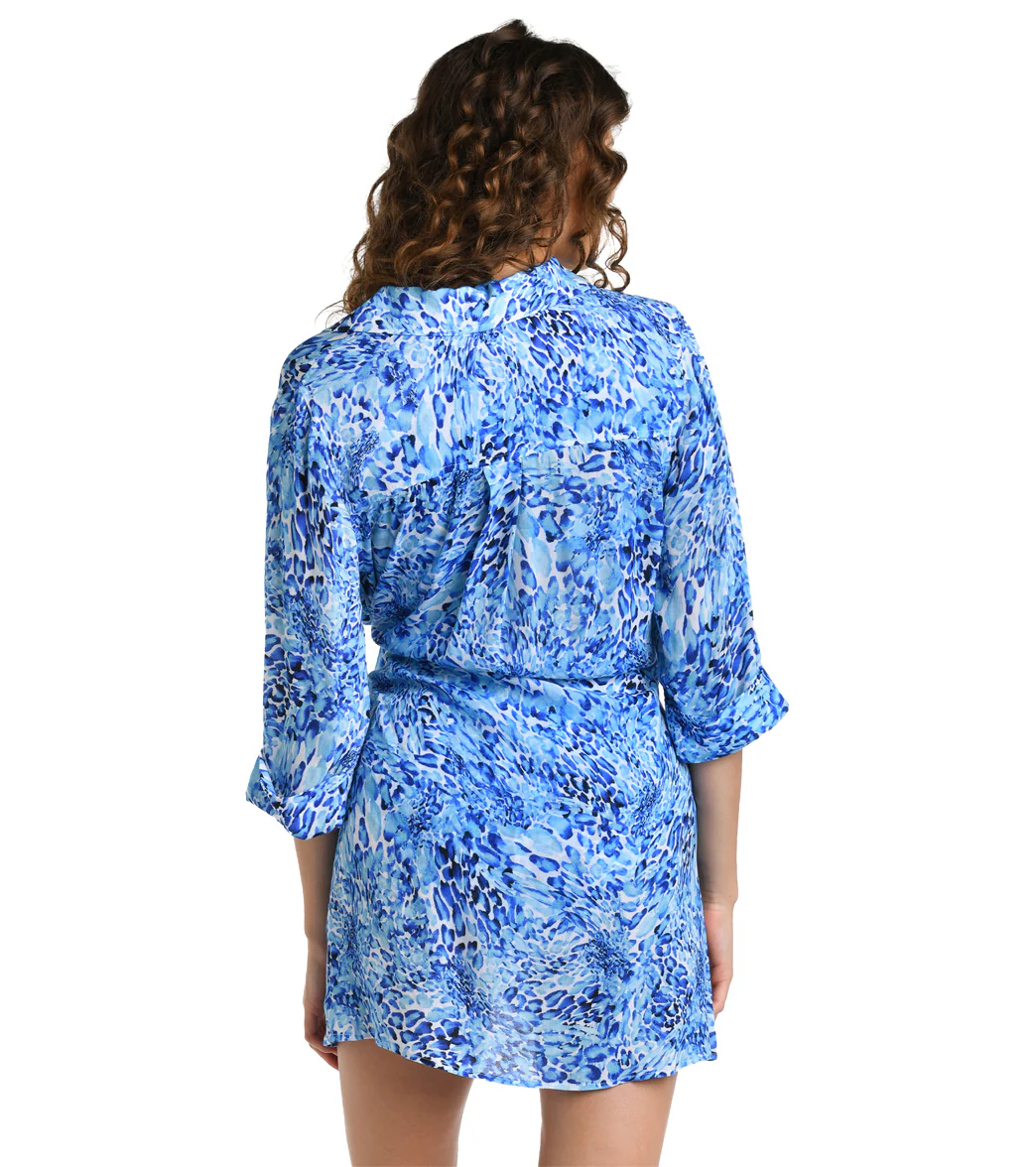 La Blanca Women's Aquatic Nature Wrap Cover Up Shirt - Image 2