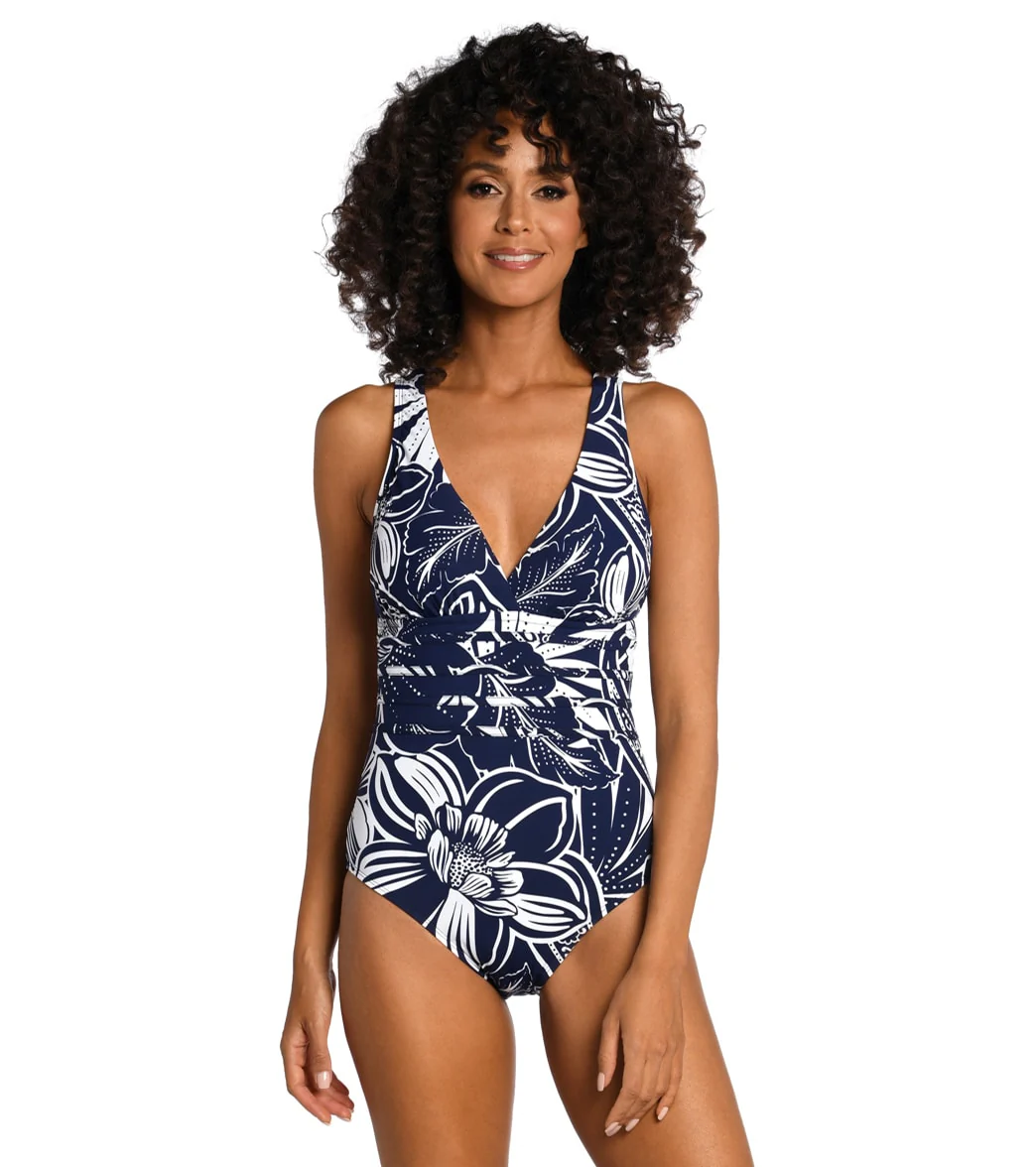 La Blanca Women's At The Playa Cross Back One Piece Swimsuit