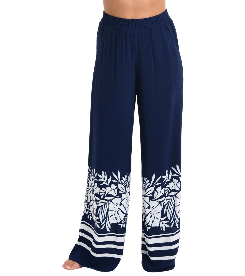 La Blanca Women's Beach Bungalow Palazzo Cover Up Pants - Image 6