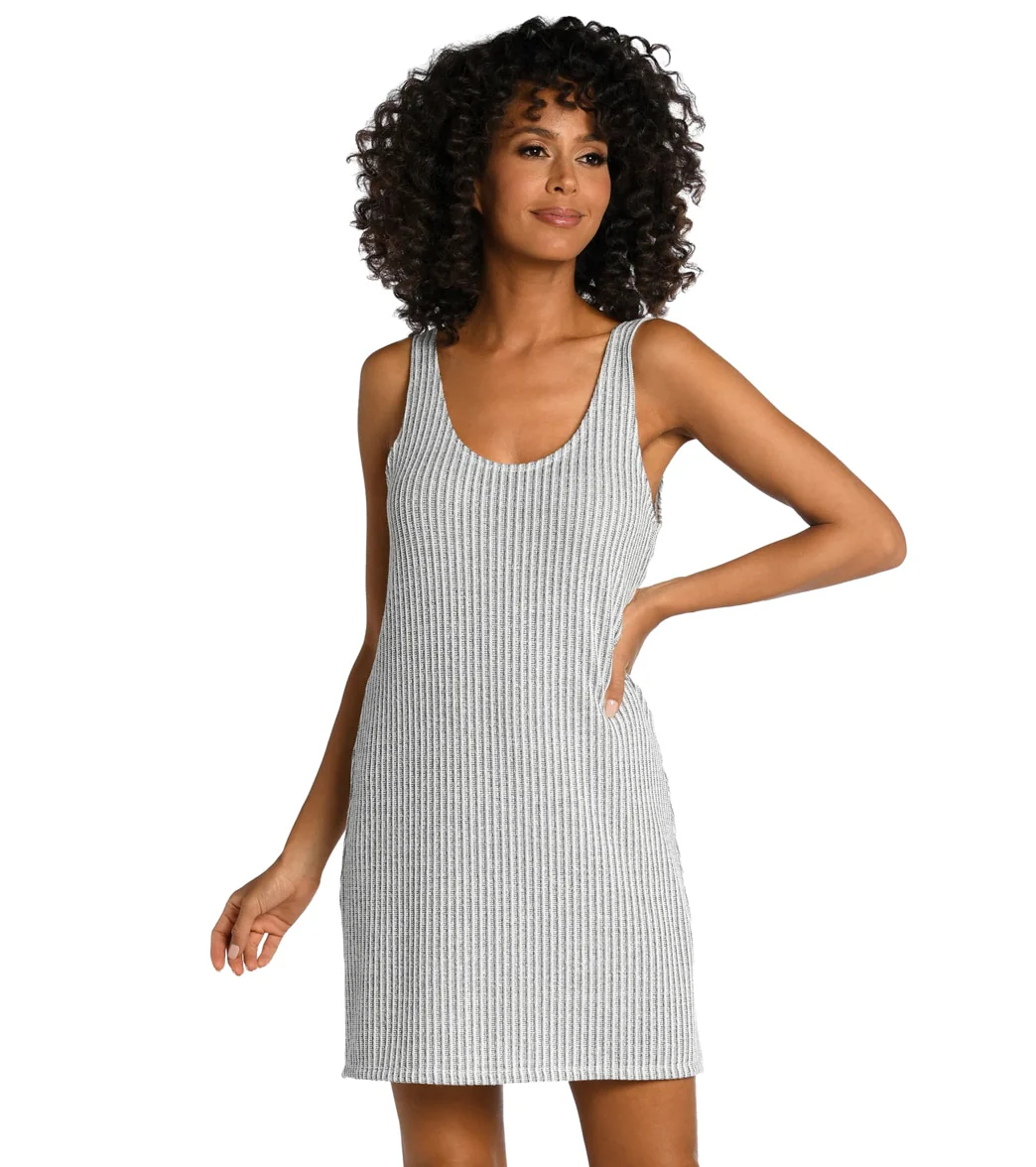 La Blanca Women's Breezy Stripe Tank Cover Up Dress - Image 4