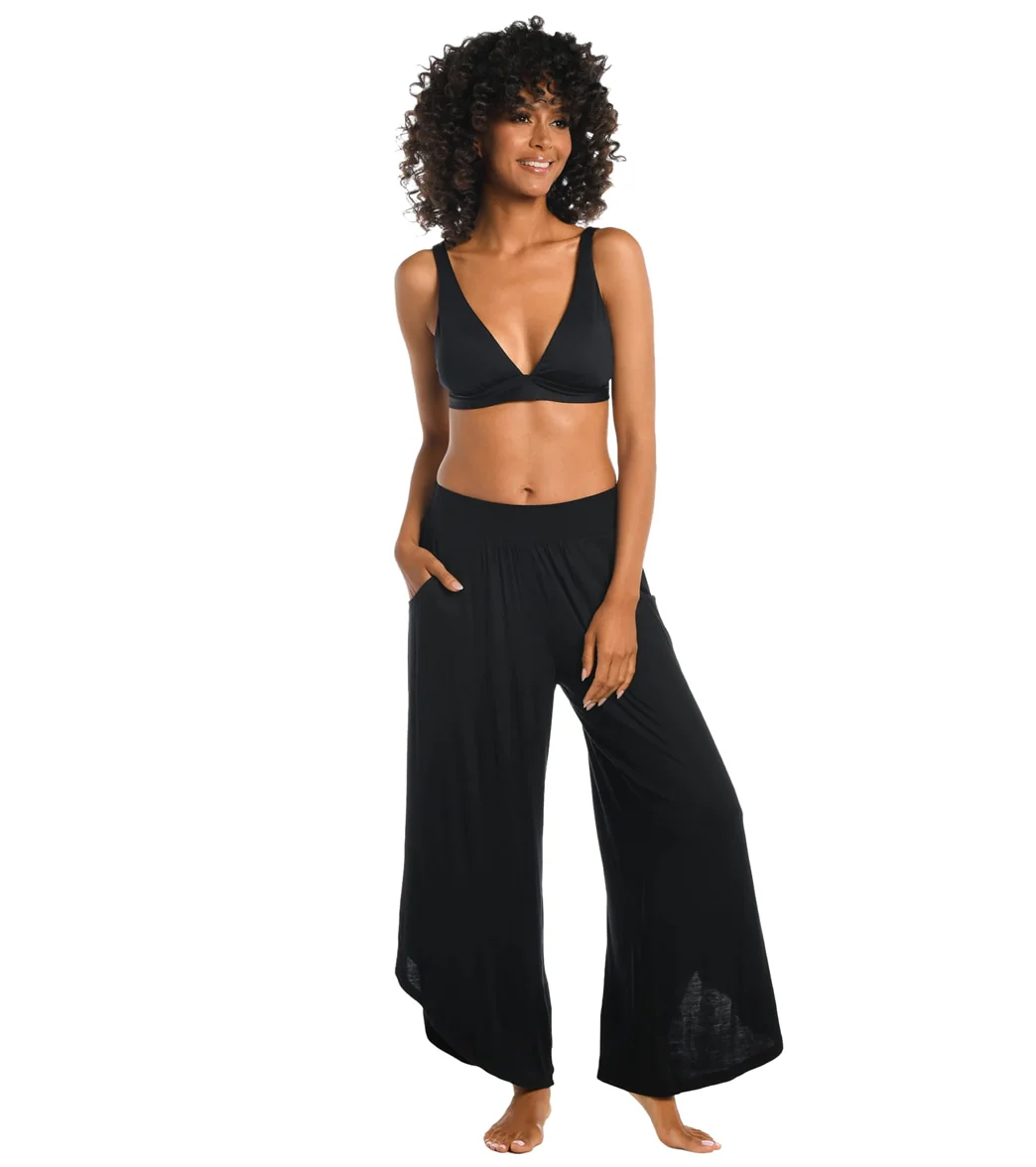 La Blanca Women's Coastal Covers Crochet Side Panel Cover Up Pant - Image 11