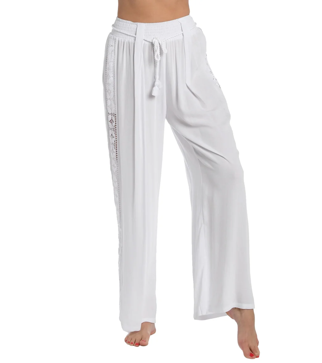 La Blanca Women's Coastal Covers Crochet Side Panel Cover Up Pant - Image 14