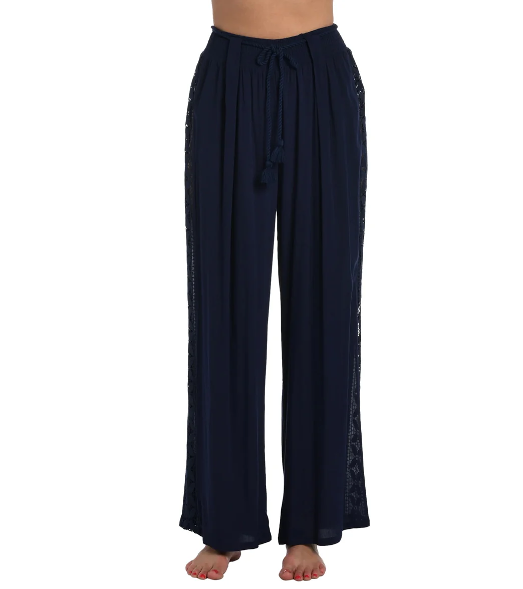 La Blanca Women's Coastal Covers Crochet Side Panel Cover Up Pant - Image 3