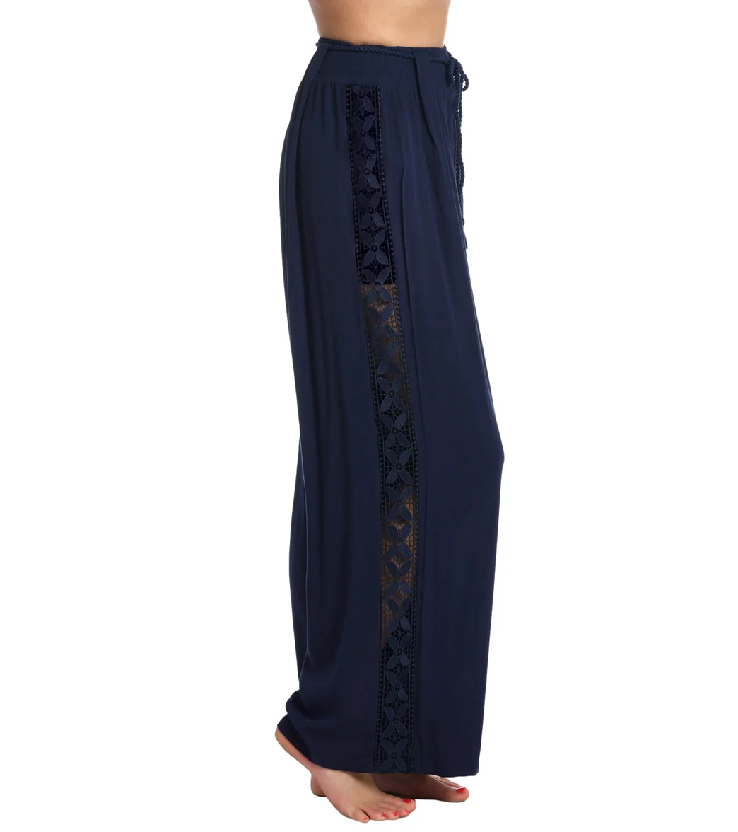 La Blanca Women's Coastal Covers Crochet Side Panel Cover Up Pant - Image 4